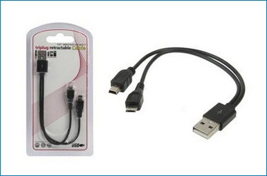 Cable USB Doble - Mini / Micro USB