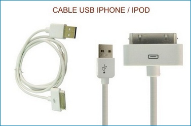 Cable USB para iPhone , iPad , iPod . Blanco