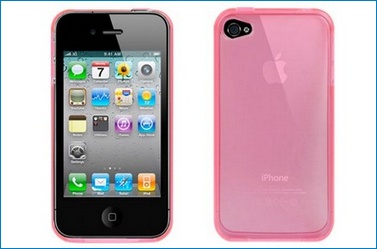 Funda TPU iPhone 4 , 4S . Rosa