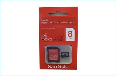 Micro SD Card SanDisk 8 Gb