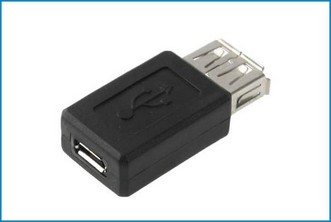 Adaptador Conector Micro USB Hembra - USB Hembra