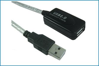 Cable Alargador USB 2.0 . Amplificador USB activo. 5 metros