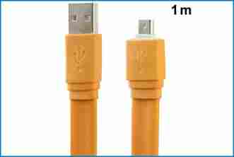 Cable Micro Usb Plano 1m Naranja