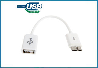 Cable USB OTG para Samsung Galaxy Note 3 - Blanco