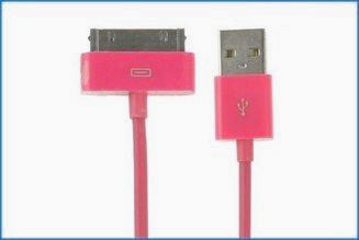 Cable USB para iPhone , iPad , iPod . Fucsia
