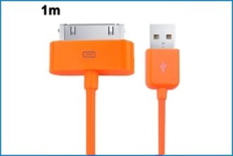 Cable USB para iPhone , iPad , iPod . Naranja