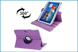 Funda Soporte Giratoria 360 para Samsung Galaxy Tab 3 . Lila