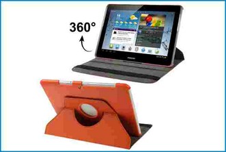Funda Soporte Giratoria 360 para Samsung Galaxy Tab 2 . Naranja