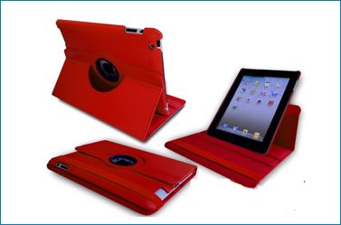 Funda Soporte Giratoria 360 para iPad . Roja