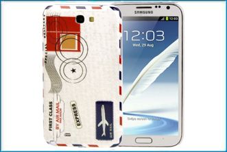 Funda Trasera Samsung Galaxy Note 2 . Diseo Postal