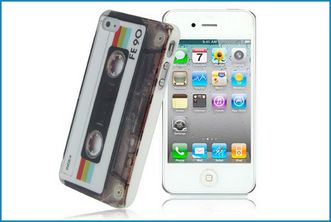 Funda Trasera iPhone 4-4S . Cinta Cassette