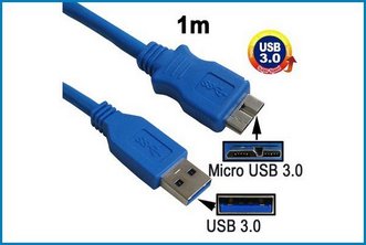 Cable USB 3.0 - Micro Usb - USB