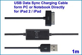 USB Cable with Charger and Data Switch for Apple iPad, iPhone an