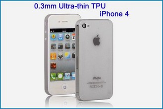 Funda TPU UltraSlim para iPhone 4 , 4S . Gris