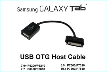 Cable USB OTG para Samsung Galaxy Tab